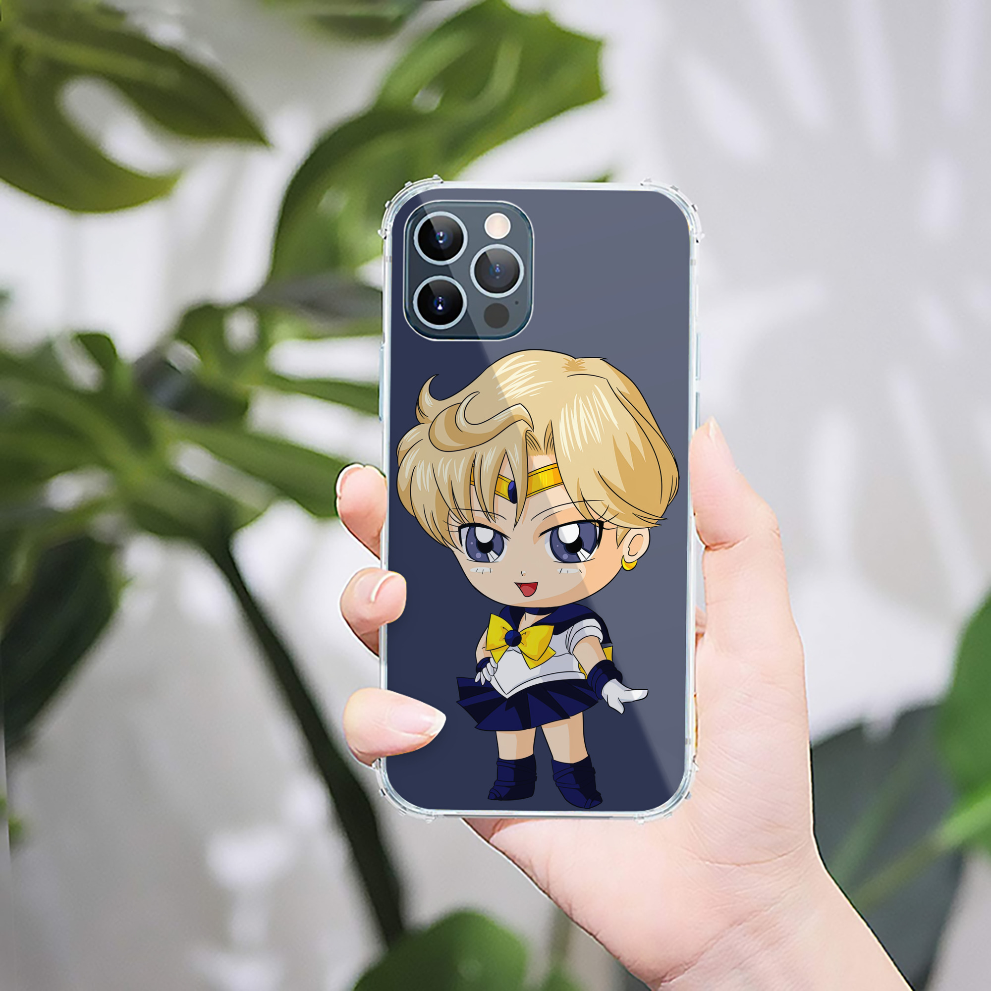 （画像用） 美少女戦士セーラームーン 天王はるか Sailor Moon Tenoh Haruka 【iPhone 12シリーズ対応】透明スマホケース（クリアソフトケース）
